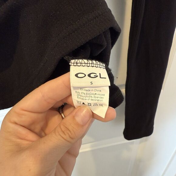 OGL Womens Mock Neck Ribbed Sweater Size Small Minimalist Capsule Everyday Soft - Picture 4 of 6